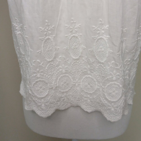 Aritzia Sunday Best Caddie Blouse Ruffled Embroidered Top White Size XS - Picture 4 of 9